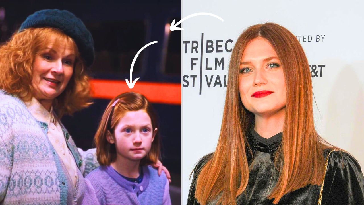 Behind-the-scenes photo of Bonnie Wright Harry Potter